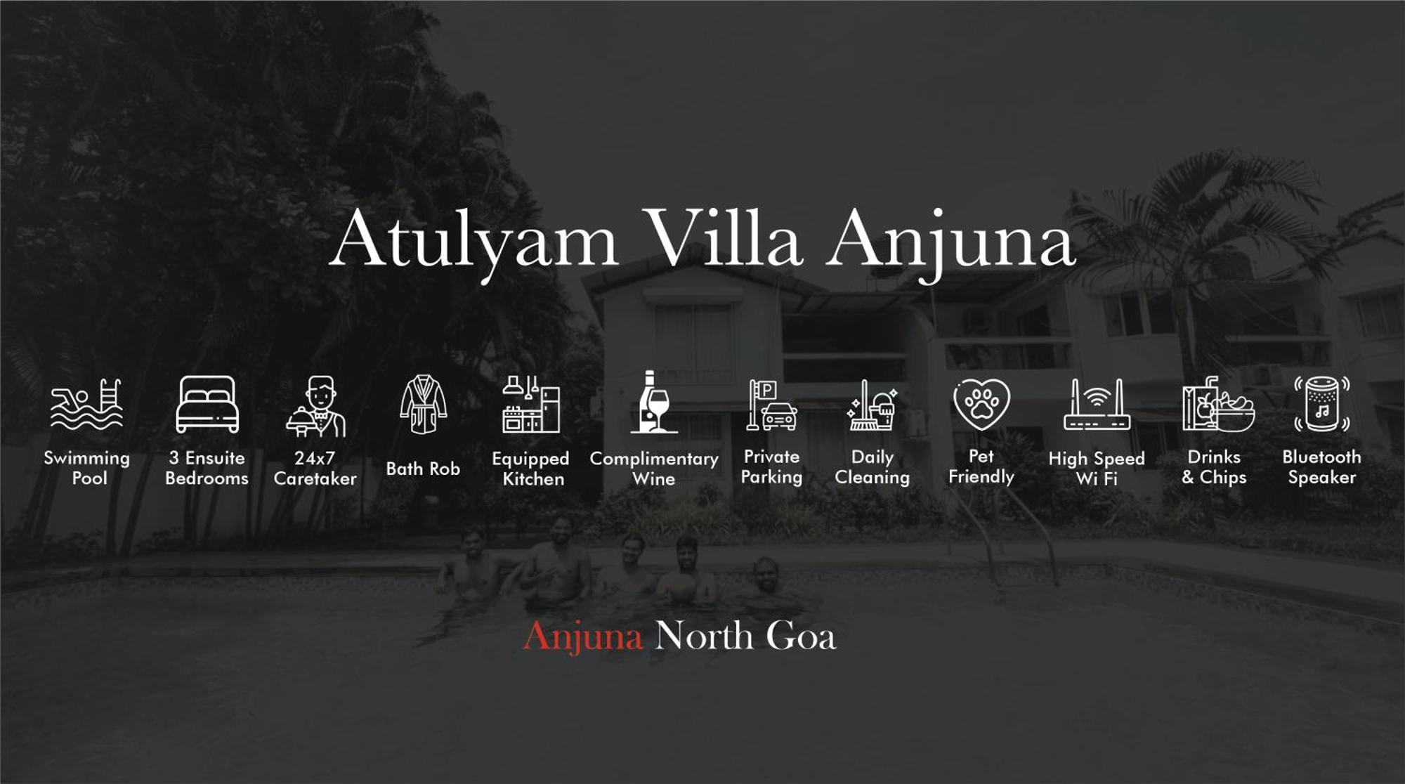 Atulyam Villa- Анджуна Екстериор снимка